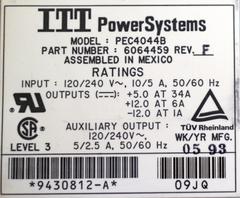 Label on R4000 Indigo power supply