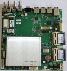Mainboard with added BNC ports (top view)