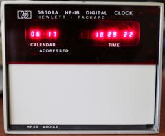 HP 59309A showing the date and time