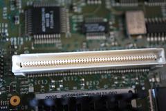 Close-up of the motherboard connector for display add-on boards