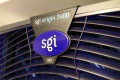 Close-up of the SGI Origin 3400 logo